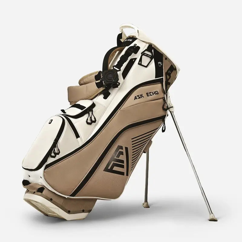 Quiet Hybrid Stand Golf Bag Toasted Almond, Cart & Carry Compatible