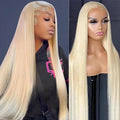 GK 13x6 613 Blonde Human Hair Lace Front Wig 180 Density Glueless