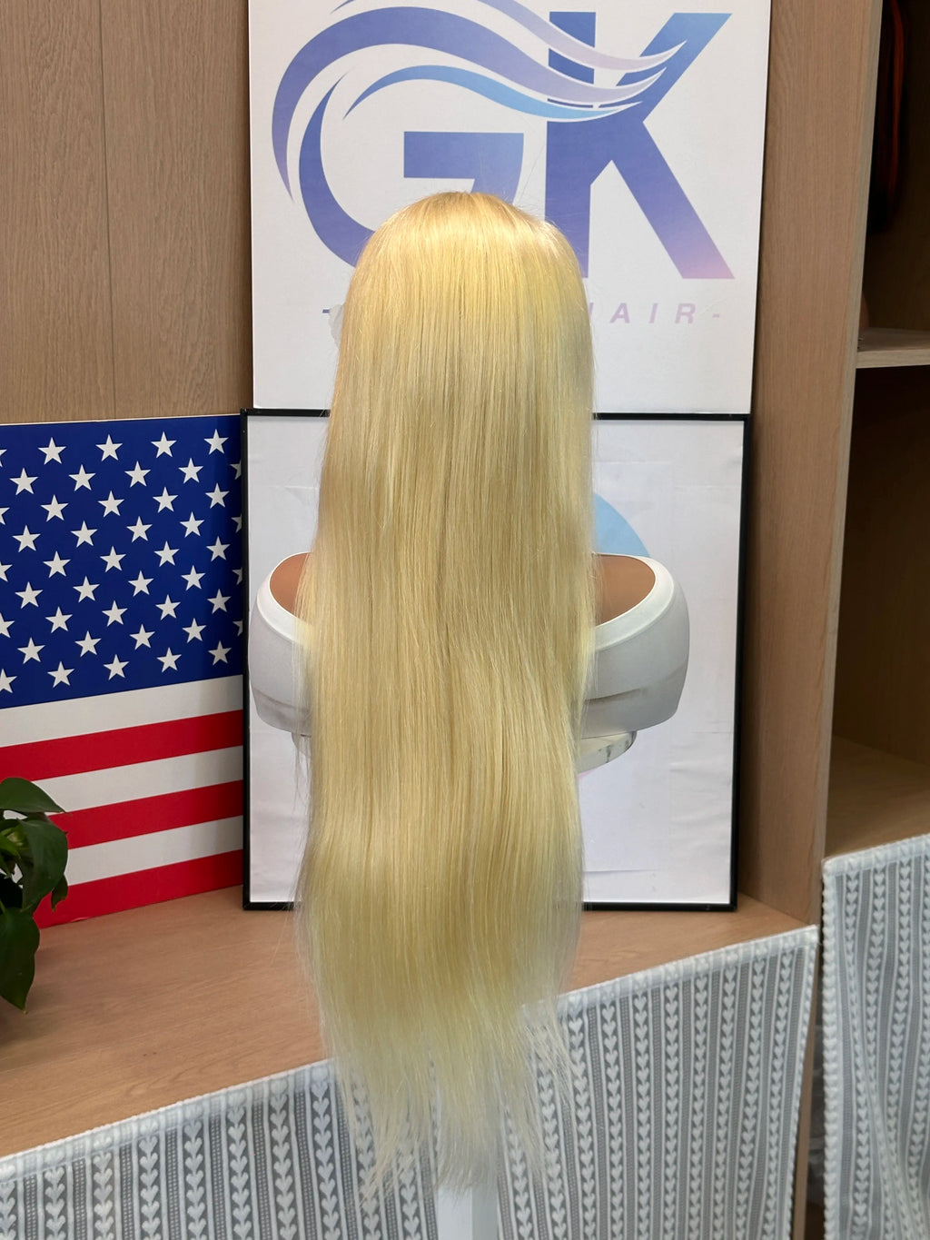 GK 13x6 613 Blonde Human Hair Lace Front Wig 180 Density Glueless