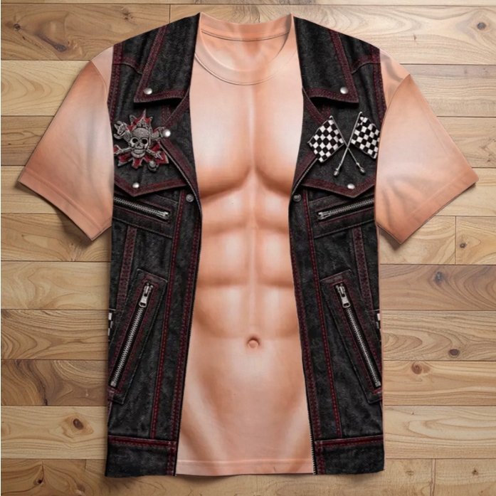 Custom Funny Muscle Shirt - Personalized Gifts For Man, Motrocycle Lover