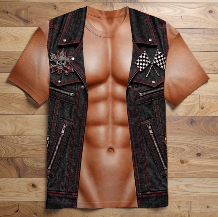 Custom Funny Muscle Shirt - Personalized Gifts For Man, Motrocycle Lover