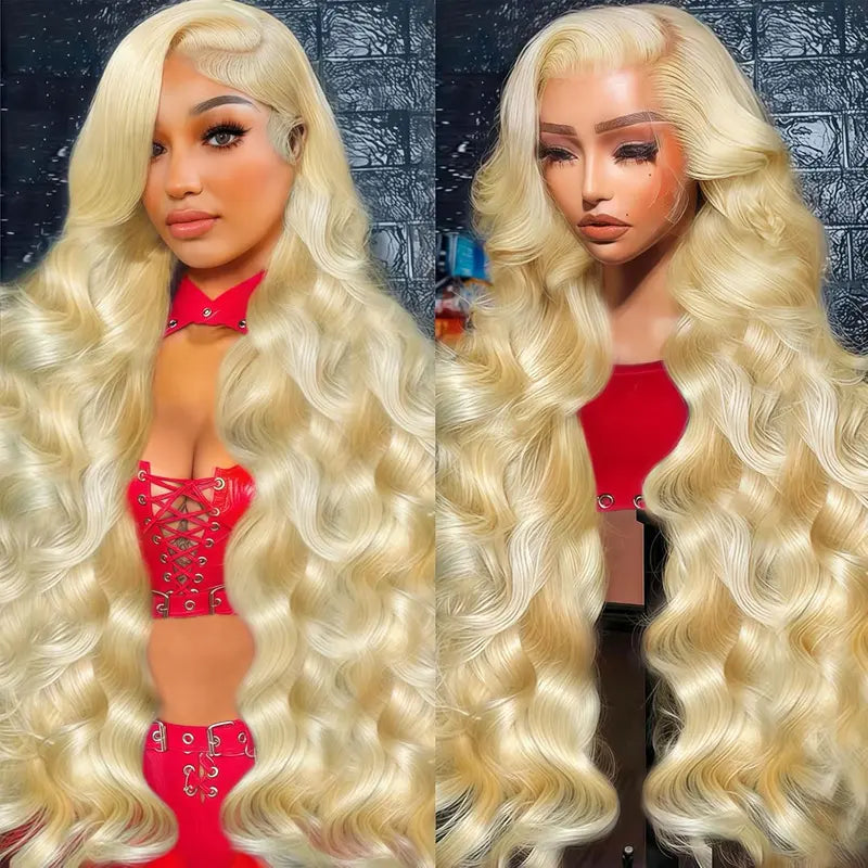 GK 13x6 613 Blonde Human Hair Lace Front Wig 180 Density Glueless