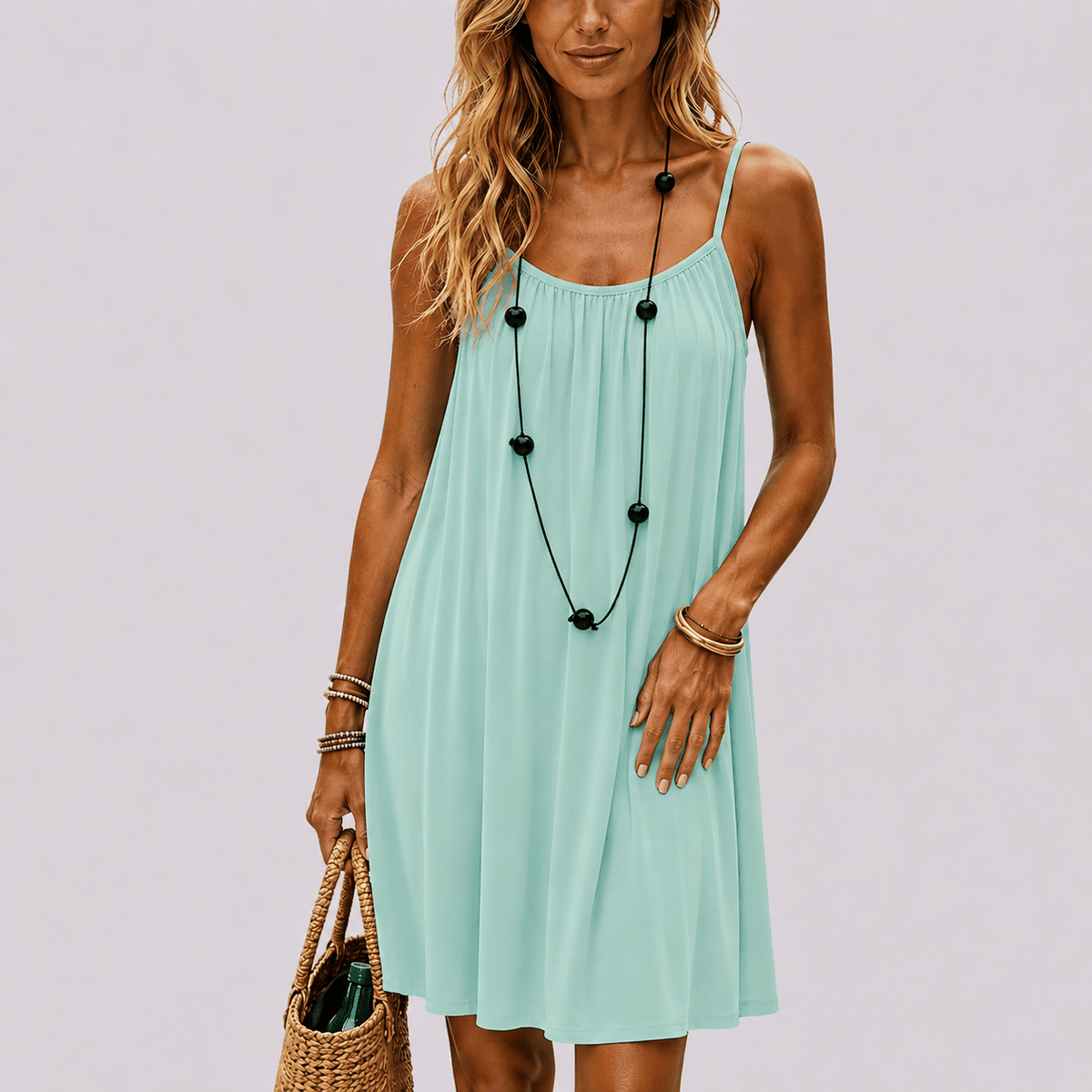 Soft-Toned Flowy Nuance Dress